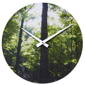 Handmade Original Woodsy Photo Print Vinyl Record Clock