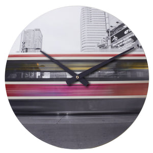 Busy Streetcar<br>Original Photo<br>12" Vinyl Clock