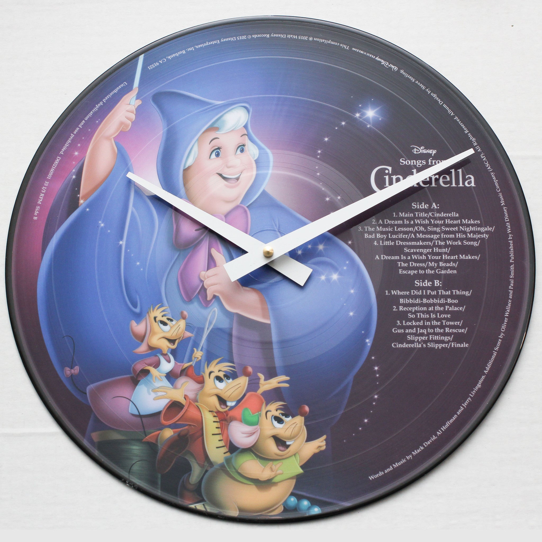 Cinderella<br> Official Soundtrack <br>12" Vinyl Clock