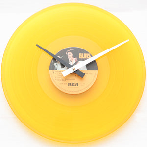 Elvis Presley <br>Golden Records<br> 12" Yellow Vinyl Clock