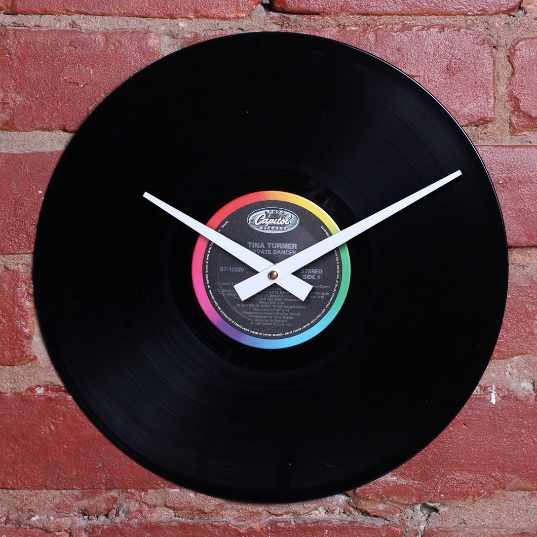 Tina Turner - Private Dancer - Handmade Vinyl Record Clock From Original LP Record