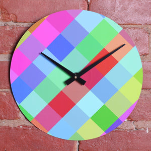 Custom Made 12" Colourful Printed Clock Using Original LP Record