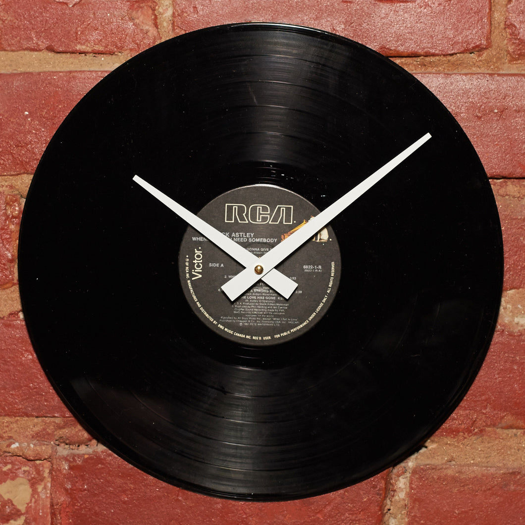 Rick Astley - Whenever You Need Somebody - Authentic Vinyl Clock Made From Original LP Record