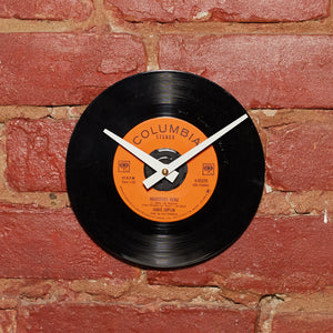 Janis Joplin - Mercedes Benz 7" 45 RPM Single - Handmade Vinyl Record Clock Using Original 45