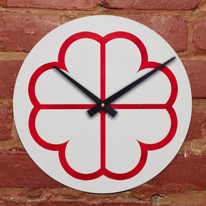 Montreal Inspired Red Bloom 12" Original Photo Print Vinyl Record Clock