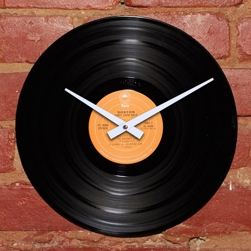 Boston – Don't Look Back - Handmade Authentic Vinyl Clock From Original LP Record