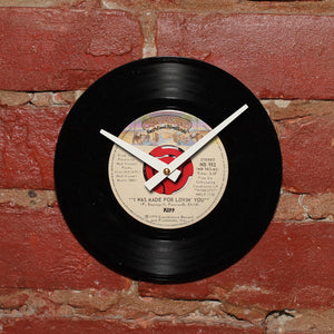 KISS - I Was Made For Loving You 7" Single - Handmade Vinyl Record Clock Using Original 45