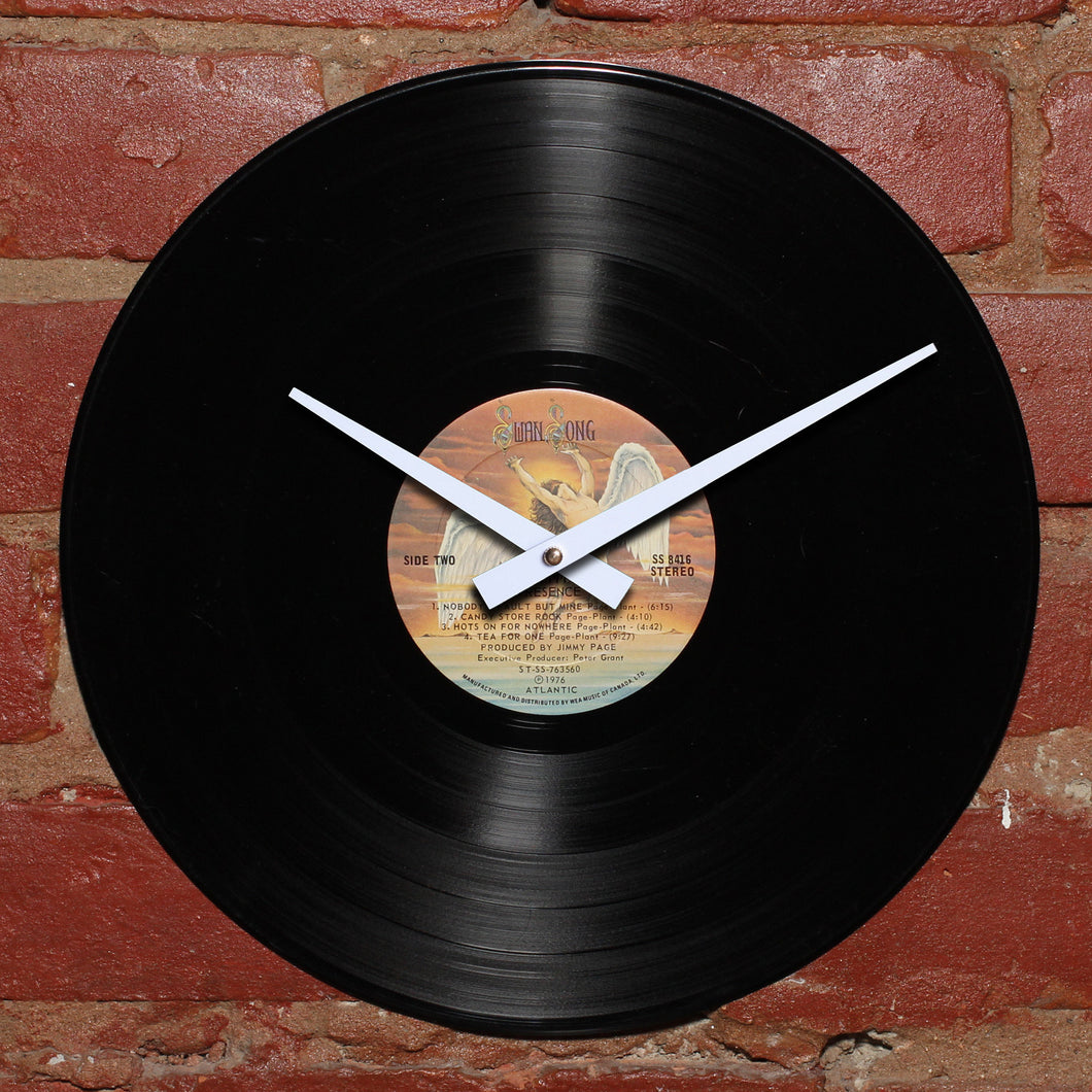 Led Zeppelin - Presence - Handmade Vinyl Record Clock Using Original LP