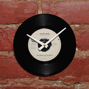 Elton John - Sad Songs 7" Single - Handmade Vinyl Record Clock Using Original 45