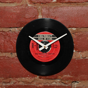 Simon & Garfunkle - Sounds Of Silence 7" Single - Handmade Vinyl Record Clock Using Original 45