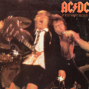 AC/DC - If You Want Blood - Handmade Vinyl Record Clock Using Original LP