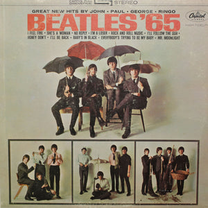 The Beatles - Beatles '65 - Handmade 12" Vinyl Record Clock