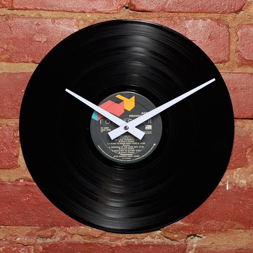 Foreigner - Agent Provocateur - Handmade Vinyl Clock From Original LP Record