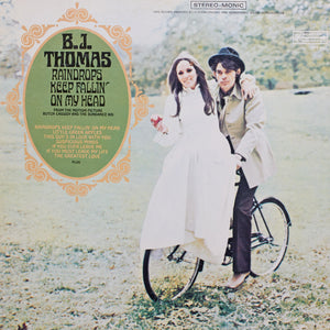 B.J Thomas - Raindrops Keep Fallin' On My Head - Authentic Vinyl Clock Made From Original LP Record